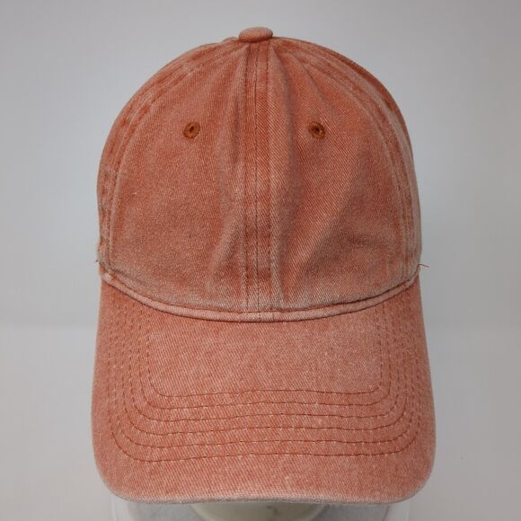 Unbranded Slideback Hat Orange One Size Solid Adjustable 6 Panel Blank - Picture 2 of 8